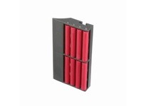 System Plast TME-K600R4SR-FM Roller Transfer Plate, Acetal, 3.11" Width, 6.1" Length, 0.87" Height, M8 Thread, SR Rollers, Red (