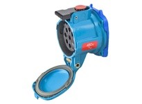 Meltric 17-14061-HP DN9c RECEPTACLE METAL BLUE SIZE 3 IP 66 6P+G 20 A 480 VAC/130 VDC 60 Hz HIGH PRESSURE WATER TIGHTNESS