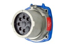 Meltric 17-18051 DN9c INLET METAL SIZE 3 IP 54/55 5P+G 20 A 480 VAC/130 VDC 60 Hz