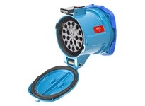 Meltric 17-64171 DN20c RECEPTACLE METAL BLUE SIZE 5 IP 54/55 17P+G 15 A 480 VAC/130 VDC 60 Hz