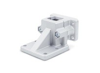 171-B40-2-BL JW Wincoaluminum matte 3.58 inch long B40 diameter flanged base plate connector clamp with stainless steel cap scre