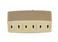 Cooper Eaton 1747V-BOX Tap 3 Outlet 15A 125V 2P2W Polarized Ivory | YarinInd