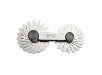 Starrett 178MA Fillet or Radius Gage, 1-7mm Range (Concave and Convex), Increments: 0.25mm & 0.5mm, 34 Leaves, Millimeter Readin