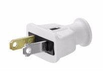 Cooper Eaton 183-6W-BOX Plug Rubber 15A 125V 2P2W Str Pol White