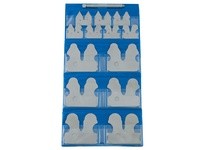 Mitutoyo 186-906 Imperial Radius Gage Set With Locking Clamp 0.01 to 0.5 in 26 Leaves Steel Satin Chrome