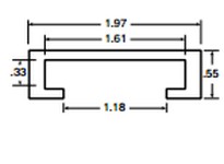 System Plast VG-P840M-B-20 Rectangular Rail Cover, 1.97" Width x 19.685' Length, Black UHMW-PERectangular Rail Cover, 1.97" Widt