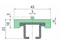System Plast VG-P330CRM-G-20 Rectangular Rail Cover, 1.69" Width x 19.685' Length, Green UHMW-PERectangular Rail Cover, 1.69" Wi
