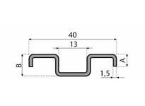 System Plast VG-S640M-10 Rectangular Rail, 1.57" Width x 0.39" Height | Stainless Steel