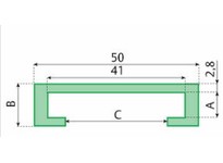 System Plast VG-P640M-B-20 Bar Cap Rail Cover, 1.67" Width x 0.47" Height x 20' Length | Black UHMW-P