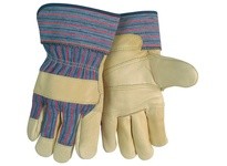 MCR 1931L Economy Patch Palm Grain Cowhide Leather Palm Gloves | Durable Safety Gear