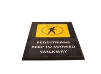 NoTrax 194SPK46BL 194 Pedestrians Keep To Marked Walkway 4X6 Black | Industrial Safety Mat