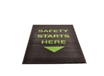 NoTrax 194SSH35BL Logo 194 Safety Starts Here 3X5 Black