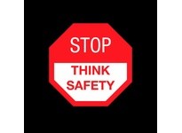 NoTrax 194STS35BL Logo 194 Stop Think Safety 3X5 Black | Durable Safety Mat