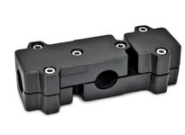 195-B25-50-2-SW JW Wincoaluminum powder coated 6.77 inch long B25 diameter t-angle connector clamp with stainless steel cap scre