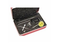Starrett 196MA5Z Back Plunger Dial Indicator, 5mm Range, 0-50-0 Dial Face, 0.02mm Grads, 3 Contact Points, Adaptor, 4 Attachment