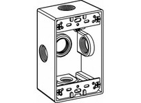 Orbit 1B75-5X 1-G W/P BOX 5 3/4 X-CONFIG HUBS 2 DEEP - GRAY