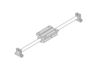 Thomson Linear 1BA24BJ0L72 Linear Guide 1BA Round Shaft End supported Standard SB 1 Twin Pillow block 1.500 in One Guide Shaft 6