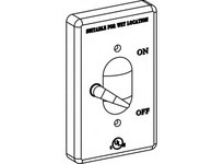 Orbit 1CA-SW-W 1-G ALUMINUM W/P LEVER SWITCH COVER DEVICE MOUNT - WHITE | YarinInd