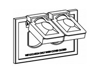 Orbit 1CP-DH 1-G PLASTIC W/P COVER 1 DUPLEX HORIZ.