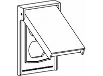 Orbit 1CP-DV-W 1-G PLASTIC W/P COVER 1 DUPLEX VERT. -WH