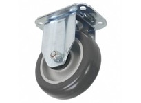 1G193 Debris-Resistant Standard Plate Caster Rigid Thermoplastic Rubber 150 lb 3 in Wheel Dia