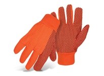 PIP 1JP5110F Hi-Vis Orange Large Cotton/Polyester Work Gloves - Straight Thumb