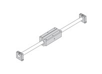 Thomson Linear 1NAM12PM0L300 Linear Guide 1NA Round Shaft End supported Low Support ASB 1 Twin Pillow block 12 mm One Guide Shaf