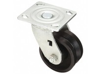 1NWC2 V-Groove Track-Wheel Plate Caster Swivel 800 lb 4 in Wheel Dia