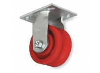 1NWC9 V-Groove Track-Wheel Plate Caster Rigid 350 lb | YarinInd