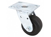1NWJ2 Standard Plate Caster Swivel Rubber 350 lb 4 in Wheel Dia
