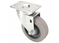 1UHW8 Standard Plate Caster Swivel Thermoplastic Rubber 200 lb 3 in Wheel Dia