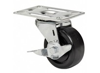 1UKT4 NSF-Listed Sanitary Plate Caster Swivel Polyolefin | Durable 3 in Wheel
