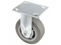 1ULJ1 Standard Plate Caster Rigid Thermoplastic Rubber 350 lb 4 in Wheel Dia