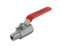 Mako 2000S02 2000S Male X Female Ball Valve 1/4" MxF - 2K PSI - Bar Stock Stainless Steel Body - RTFE Seat - 316 Stainless Steel