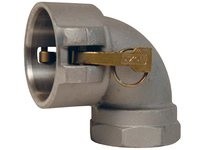 Dixon 200D-90AL Cam & Groove 90° Type D Coupler x Female NPT Elbow | YarinInd