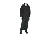 201-322/5X Rider Raincoat 60 in. .35mm PVC/ Poly Detachable Hood Black