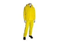 201-370M Rainsuit 3pc. .35mm PVC/Polyester Hood Self Collar Yellow | Durable Gear