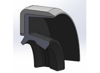 Dichtomatik 202653KM Nitrile Double Lip Fully Rubberized Shaft Seals