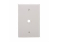 Cooper Eaton 2028W-BOX Wallplate 1G W/.375" Hole Thermoset Mid White | YarinInd