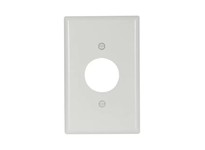 Cooper Eaton 2031W-BOX Wallplate 1G Single Receptacle Thermoset Mid White