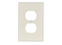 Cooper Eaton 2032LA-BOX Wallplate 1G Duplex Receptacle Thermoset Mid Light Almond