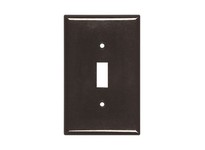 Cooper Eaton 2034B-BOX Wallplate 1G Toggle Thermoset Mid Brown