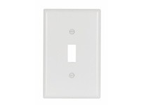 Cooper Eaton 2034W Wallplate 1G Toggle Thermoset Mid White | YarinInd