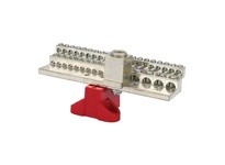 NSI 2036MB 225A STACKED NEUTRAL BAR 4-14 AWG 32 CIRCUITS 1/0-14 AWG 4 CIRCUITS & 350 MCM - 6 AWG MAIN LUG WITH MTG BASE