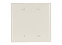 Cooper Eaton 2037LA-BOX Wallplate 2G Blank Thermoset Box Mnt Mid Light Almond