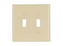 Cooper Eaton 2039V-BOX Wallplate 2G Toggle Thermoset Mid Ivory