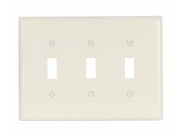 Cooper Eaton 2041A Wallplate 2G Toggle Thermoset Mid Almond
