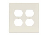 Cooper Eaton 2050A Wallplate 2G Duplex Receptacle Thermoset Mid Almond