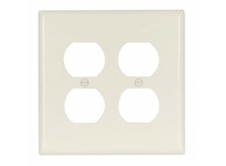 Cooper Eaton 2050LA Wallplate 2G Duplex Receptacle Thermoset | Light Almond