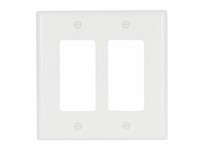 Cooper Eaton 2052W-BOX Wallplate 2G Decorator Thermoset Mid White